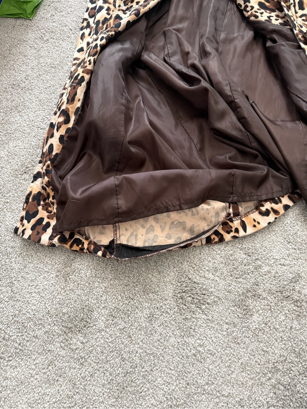 Ashley Stewart Leopard Print Long Button Jacket Size 2X Cotton Career Chic - Picture 10 of 11